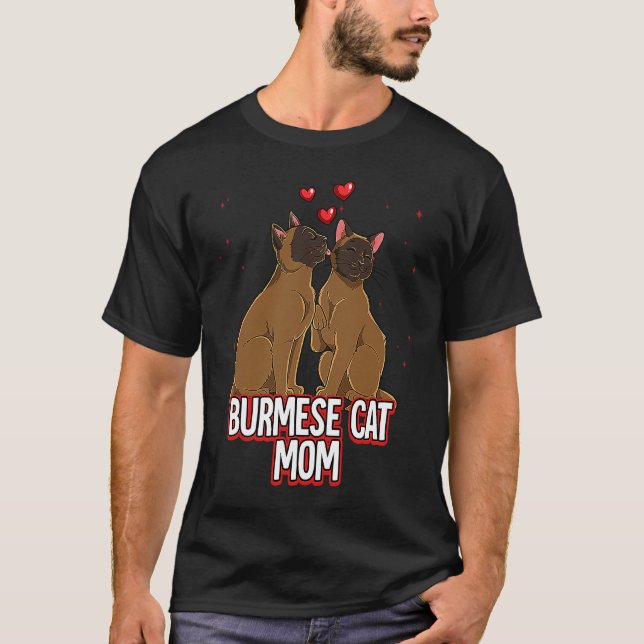 Burmesisk kattmamma t shirt (Framsida)
