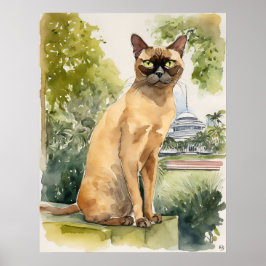 Burmesiska - Cat Art-utskrift Poster