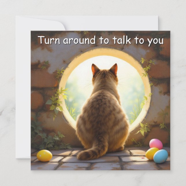 Burmesiskt katt - Helgdag-kort för Påsk Julkort (Framsida)