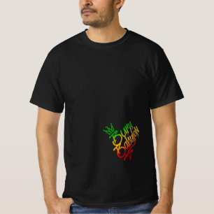 Burn Babylon Graffiti Märkre Stil Rasta Reggae T Shirt