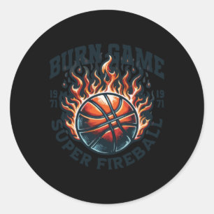 Burn Game Toppen Fireball Runt Klistermärke