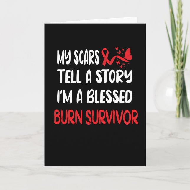 Burn Survivor Gifts | Bränn olycka vid Burn-offret Kort (Framsida)