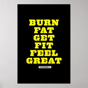 BURN-TJOCK - FÅ LÄMPNING - FEEL UNDERBAR Fitness M Poster