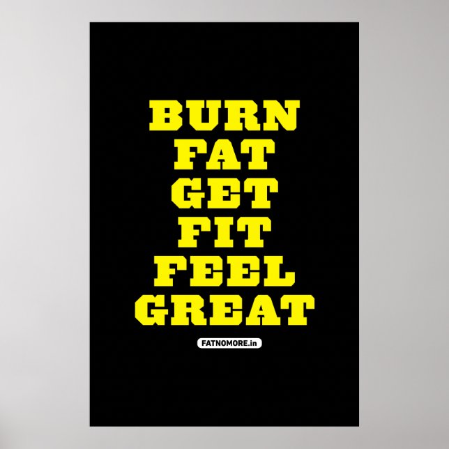 BURN-TJOCK - FÅ LÄMPNING - FEEL UNDERBAR Fitness M Poster (Framsidan)