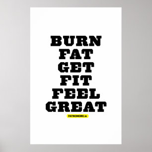 BURN-TJOCK - FÅ LÄMPNING - FEEL UNDERBAR Fitness M Poster