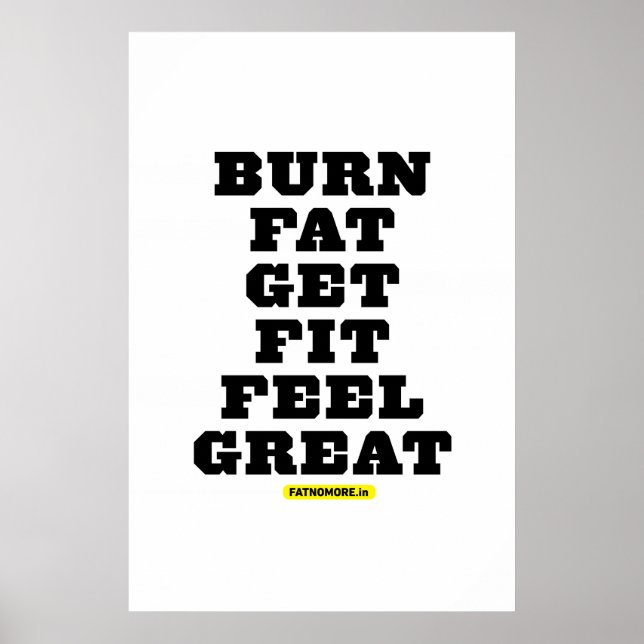 BURN-TJOCK - FÅ LÄMPNING - FEEL UNDERBAR Fitness M Poster (Framsidan)