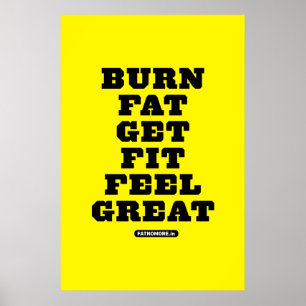 BURN-TJOCK - FÅ LÄMPNING - FEEL UNDERBAR Fitness M Poster