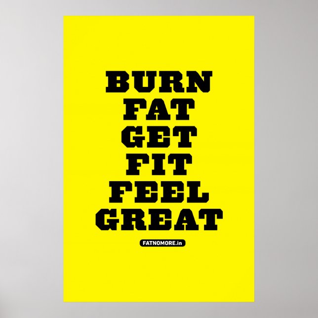 BURN-TJOCK - FÅ LÄMPNING - FEEL UNDERBAR Fitness M Poster (Framsidan)