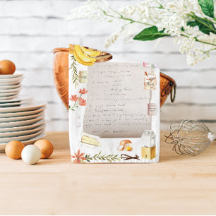 Burnaby Banana Bake Watercolor Recept För Heirloom Kökshandduk