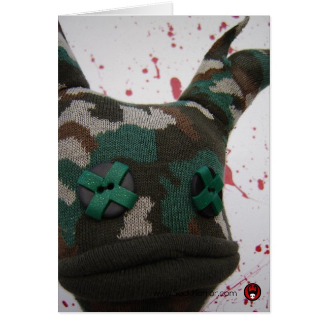 Burnark sockafasa Doldrite Hälsningskort (Framsidan)