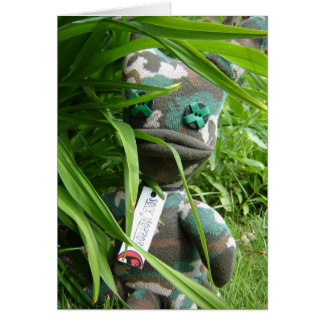 Burnark täcker under hälsningskort