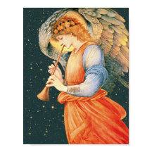 Burne-Jones Angel spelar en flaggeolet Cardstock