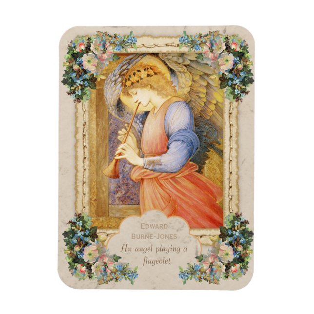 Burne-Jones Angel spelar flaggeolet CC0815 Magnet (Vertikal)