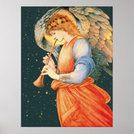 Burne-Jones Angel spelar flaggeolet CC1135 Larger Poster