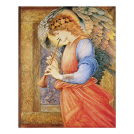 Burne-Jones Angel spelar flaggeolet CC1152 Larger Perfect Poster