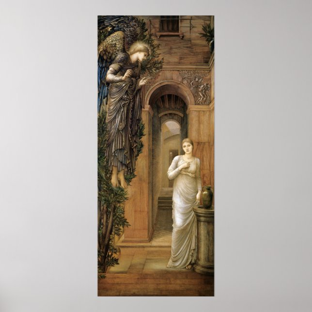 Burne-Jones Annunciation CC0433 Angel Poster (Framsidan)