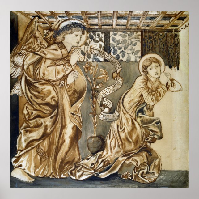 Burne-Jones - Bebådelsen Poster (Framsidan)