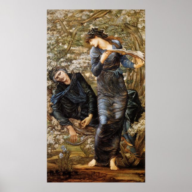 Burne-Jones - Beguiling of Merlin (Merlin, Vivian) Poster (Framsidan)