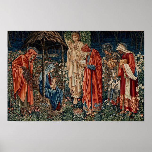 Burne-Jones - De vise männens tillbedjan Poster (Framsidan)
