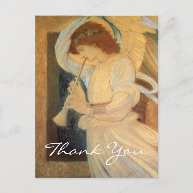 Burne-Jones' En ängel som spelar en Flageolet Vykort (Framsida)