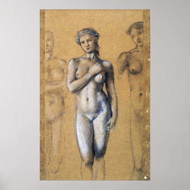 Burne-Jones - Female Three Studies Poster (Framsidan)