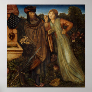 Burne-Jones - Kung mark och La Belle Iseult Poster