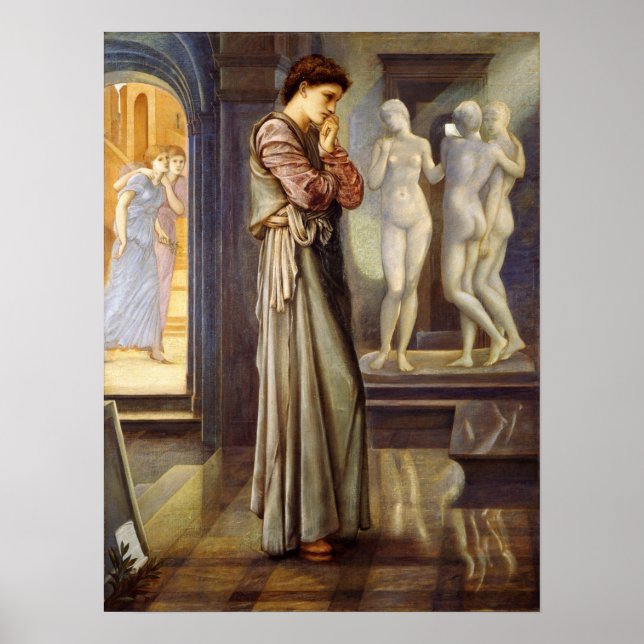 Burne-Jones - Pygmalion, hjärtproblem Poster (Framsidan)