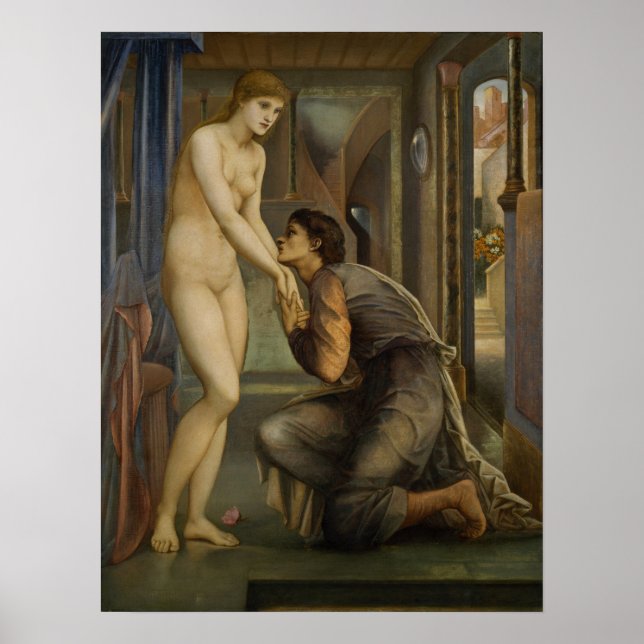 Burne-Jones - Pygmalion, Själ att uppnås Poster (Framsidan)