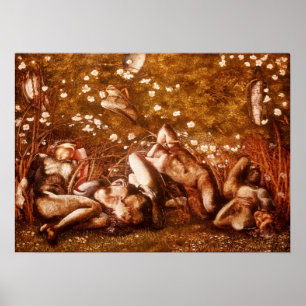 Burne-Jones - Study for 'the Sleeping Knight' Poster