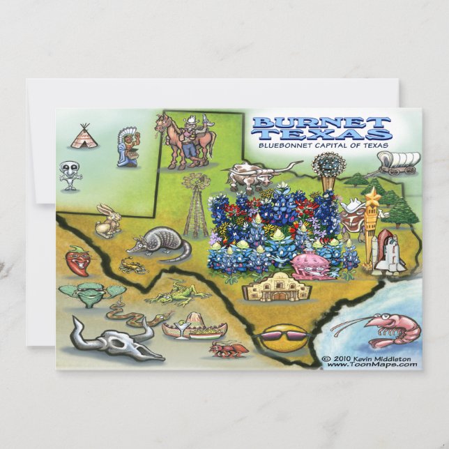 Burnet TEXAS-inbjudan Inbjudningar (Framsida)