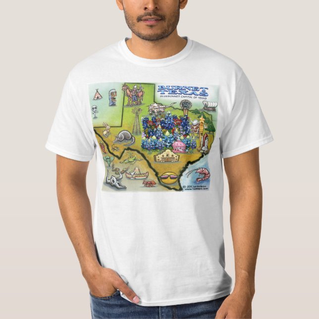 Burnet TEXAS Karta Tröja (Framsida)