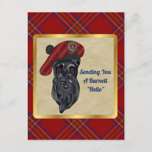 Burnett Klan Badge & Tartan Postcard Vykort