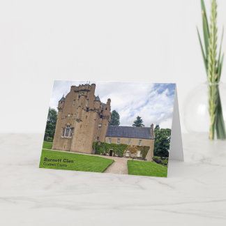 Burnett Klan Crathes Castle Return Addy-anteckning Anteckningskort