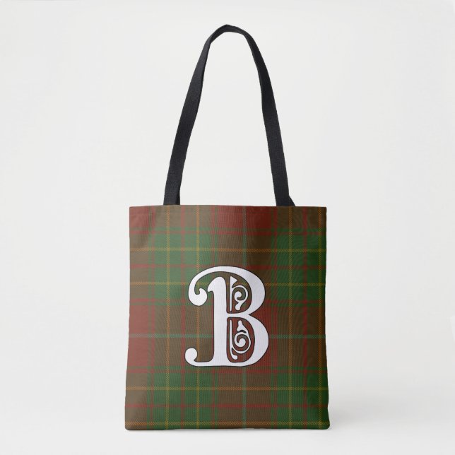 Burnett Klan Tartan Monogram Tygkasse (Framsida)