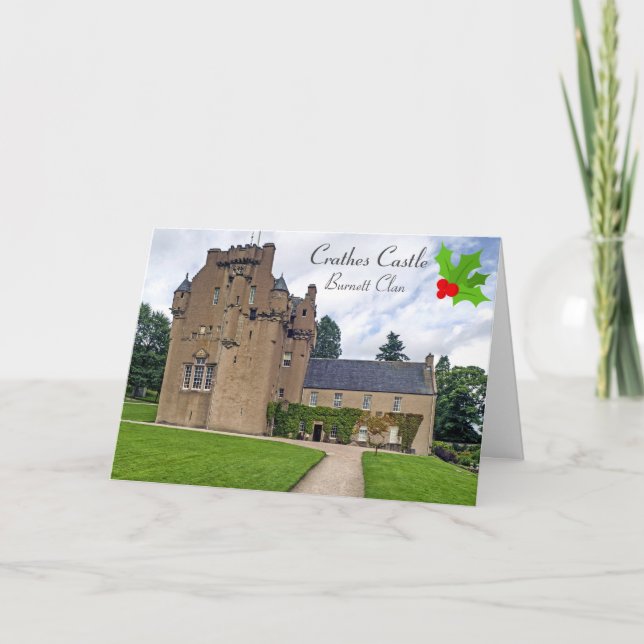Burnett Klans julkort för Crathes Castle Holly Kort (Framsida)