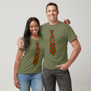 Burnett skotskt klanmärke & Tartan slips T Shirt