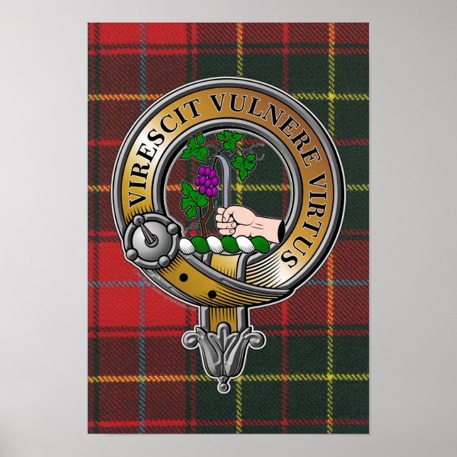 Burnett Tartan & Badge Poster (Framsidan)