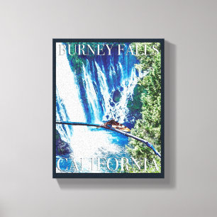 Burney Falls, CA Poster Canvastryck