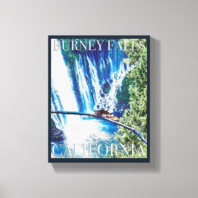 Burney Falls, CA Poster Canvastryck (Framsida)