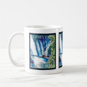 Burney Falls, CA Poster Kaffemugg