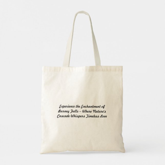Burney Falls Enchantment Tote Bag Tygkasse (Baksida)