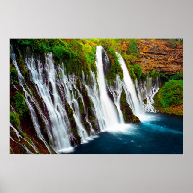 Burney Falls, Mcarthur-Burney Falls Memorial Poster (Framsidan)