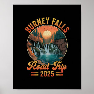 Burney Falls Road Trip 2025 Sommarlov Familj Poster