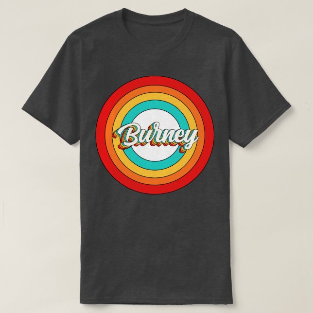 Burney Namn Shirt Vintage Burney Circle T (Design framsida)