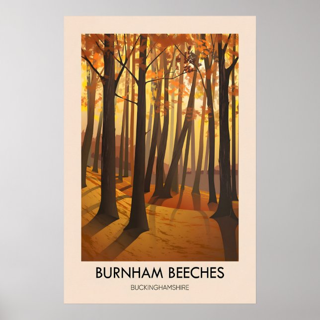 Burnham Beeches Travel Poster (Framsidan)