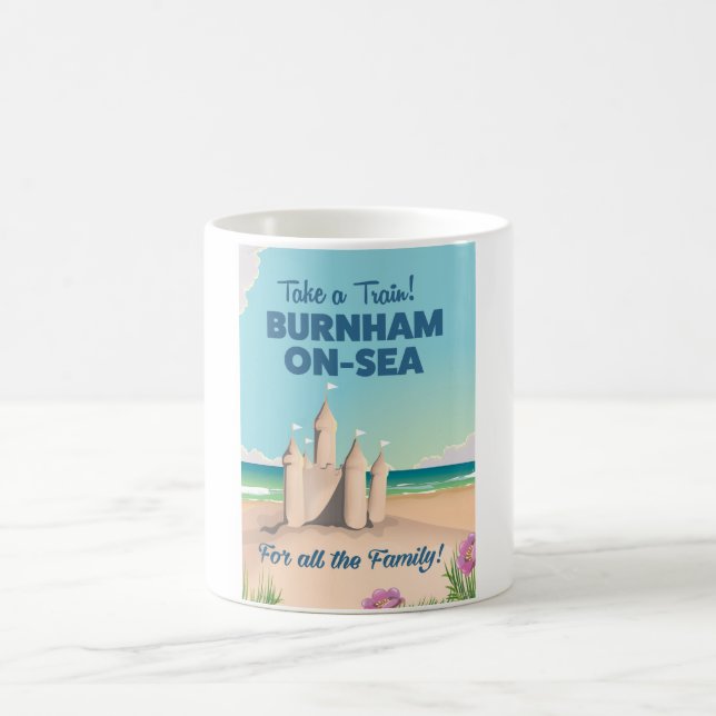BURNHAM-ON-SEA sandskulptur reseinformation affisc Kaffemugg (Center)