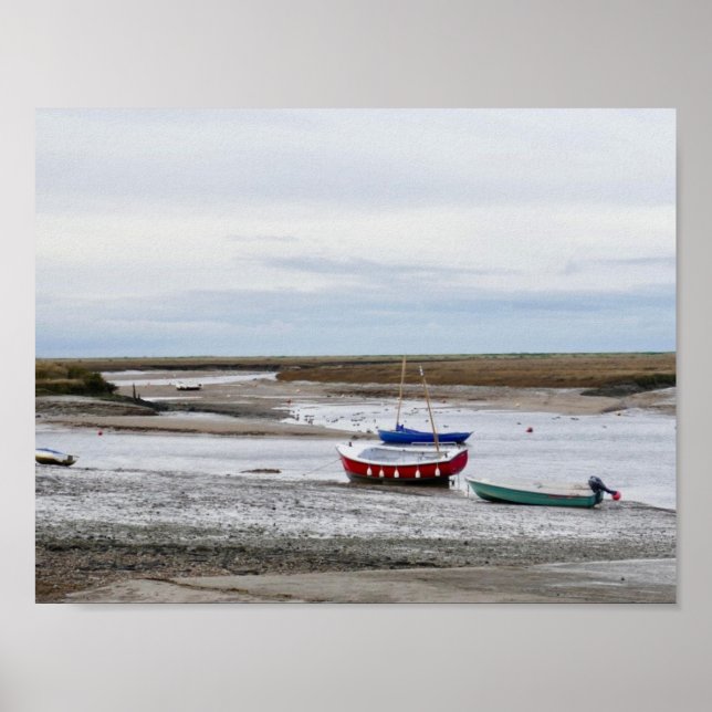Burnham Overy Staithe-båtar Poster (Framsidan)
