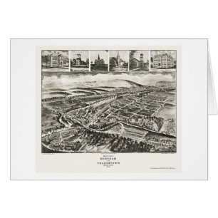 Burnham panorama- karta för PA - 1906 Hälsningskort