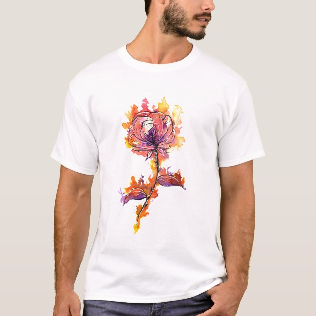 Burning av Ro Tattoo T Shirt (Framsida)
