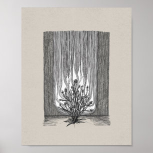 Burning Bush - Moses Artwork Poster